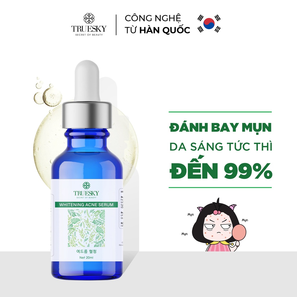 Serum giảm mụn và trắng da chiết xuất tràm trà Truesky Whitening Acne Serum 20ml