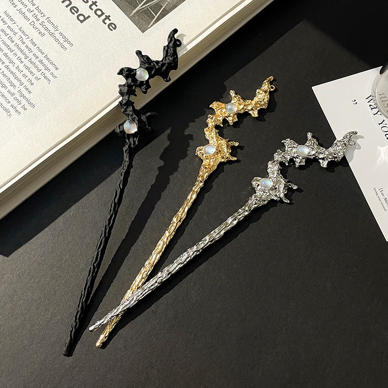 Trâm Cài Tóc Hình Bướm Đính Đá Phong Cách Vintage Cho Nữ