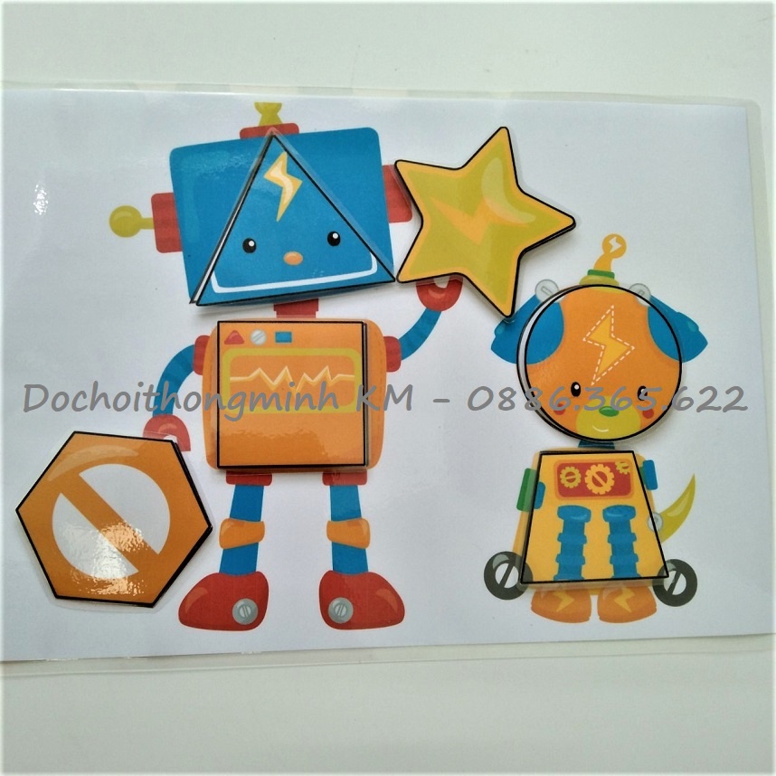 HỌC LIỆU CHO BÉ - Hình khối robot