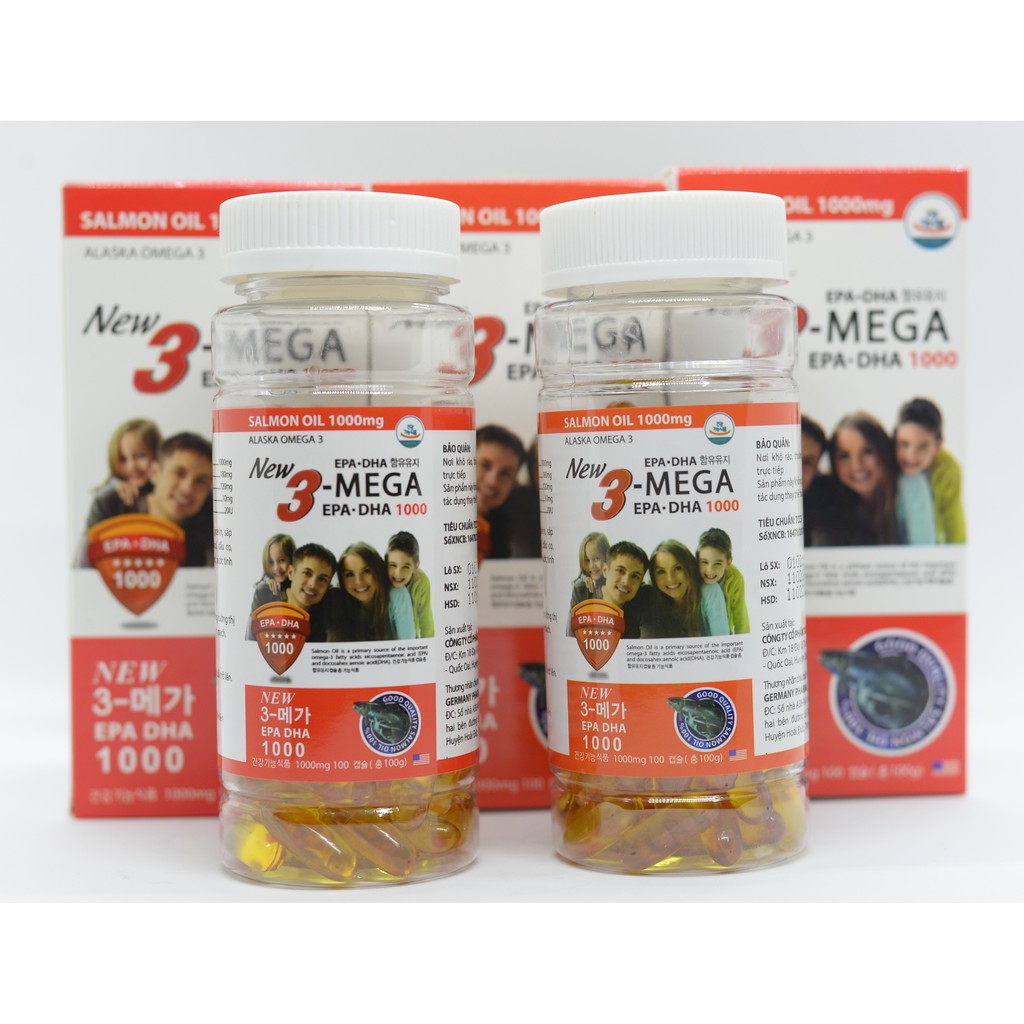 Omega 3 Alaska [Dầu cá hồi] - hộp 100 viên- Bổ não, tăng cường thị lực, giảm nguy cơ các vấn đề về tim mạch