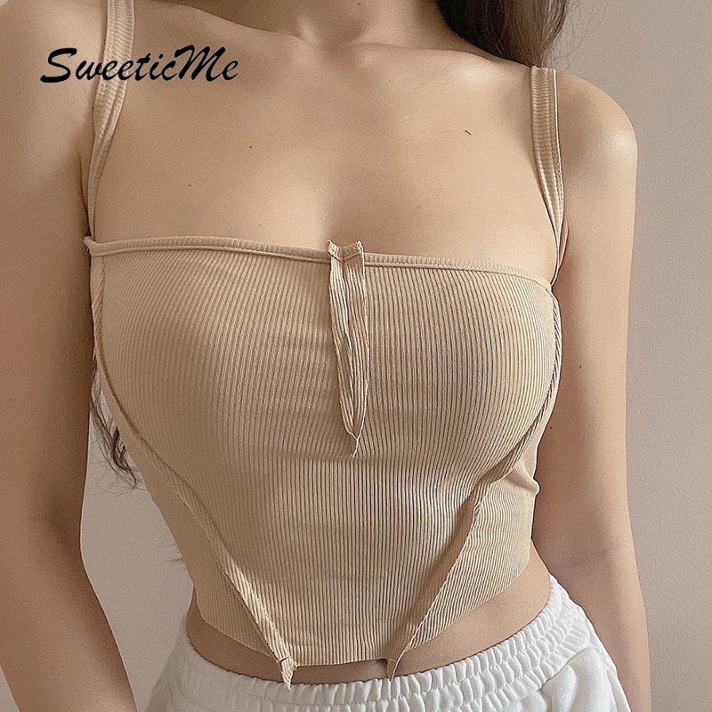 Áo Hai Dây Trơn Màu Gợi Cảm Hàng Mới Dành Cho Nữ SweeticMe