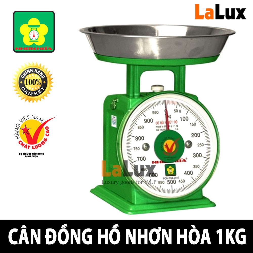 Cân Đồng Hồ Nhơn Hòa 1kg Hàng CHÍNH HIỆU - Cấn Nhà Bếp Cao Cấp - Gia Dụng Lalux