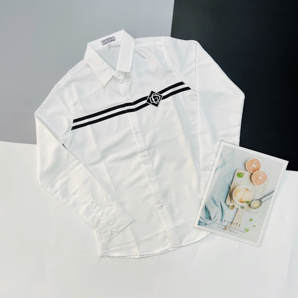 Áo Sơ Mi Nam Tay Dài Phối Dây Tay Xanh Đỏ Hot Trend HÌNH THẬT, CÓ VIDEO