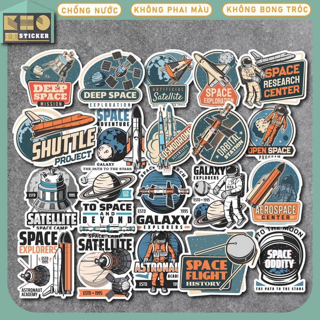 Combo 50 Sticker Galaxy chống nước sticker dán laptop, điện thoại, đàn guitar, mũ bảo hiểm, vali. MSP: ST33