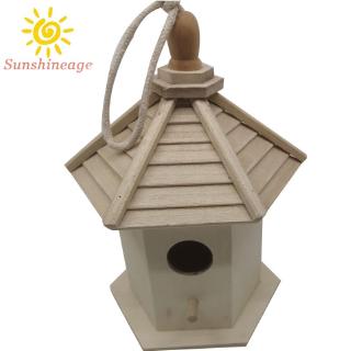 Nhà Chim Kiểu Lục Giác Bằng Gỗ Kích Thước 24.5x20cm Dùng Để Trang Trí Nhà Cửa