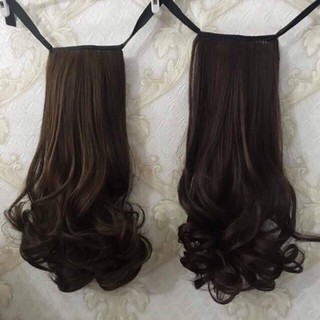 Tóc cột giả❤️freeship 50k❤️ tóc xoăn ngắn dành cho e bé 25cm