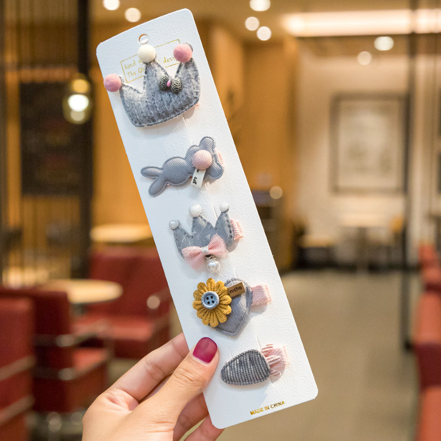 Set 5 Kẹp Tóc Đáng Yêu Cho Bé Gái