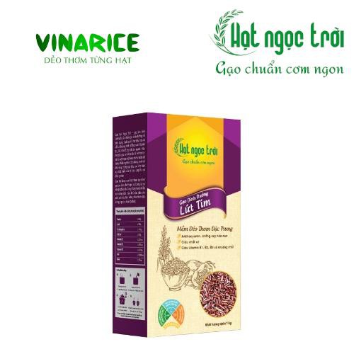 Gạo Hạt Ngọc Trời Lứt Tím 1kg - Gạo dinh dưỡng mềm dẻo thơm đặc trưng