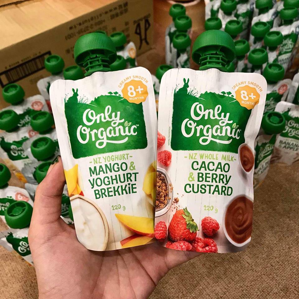 Hoa Quả Nghiền Hữu Cơ Only Organic 120g Cho Bé Từ 6 Tháng Tuổi, Suzy baby