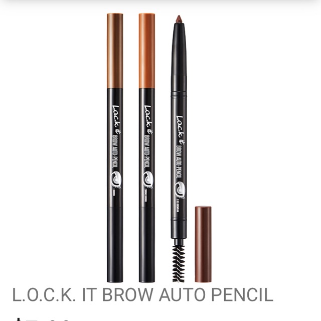 Chì kẻ mày 2 đầu chống nước Lock it brow auto pencil