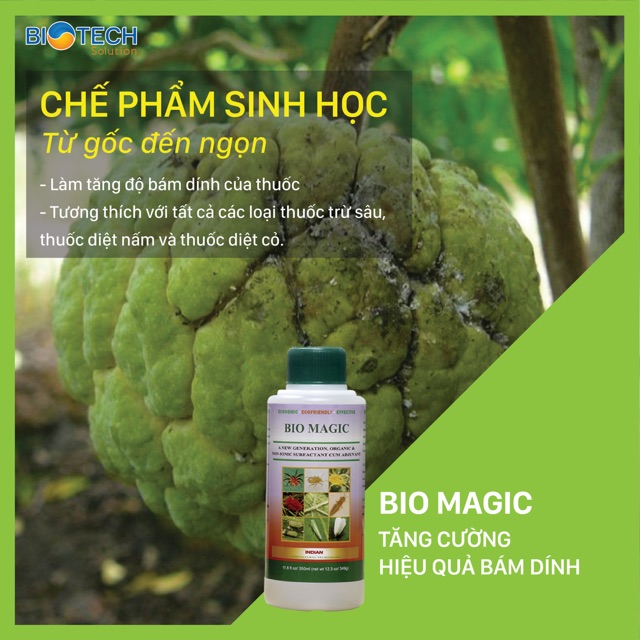 Hàng Ấn Độ - Tăng Cường Hiệu Quả Bám Dính Của Thuốc Trừ Sâu - Bio Magic - Chai 350ml
