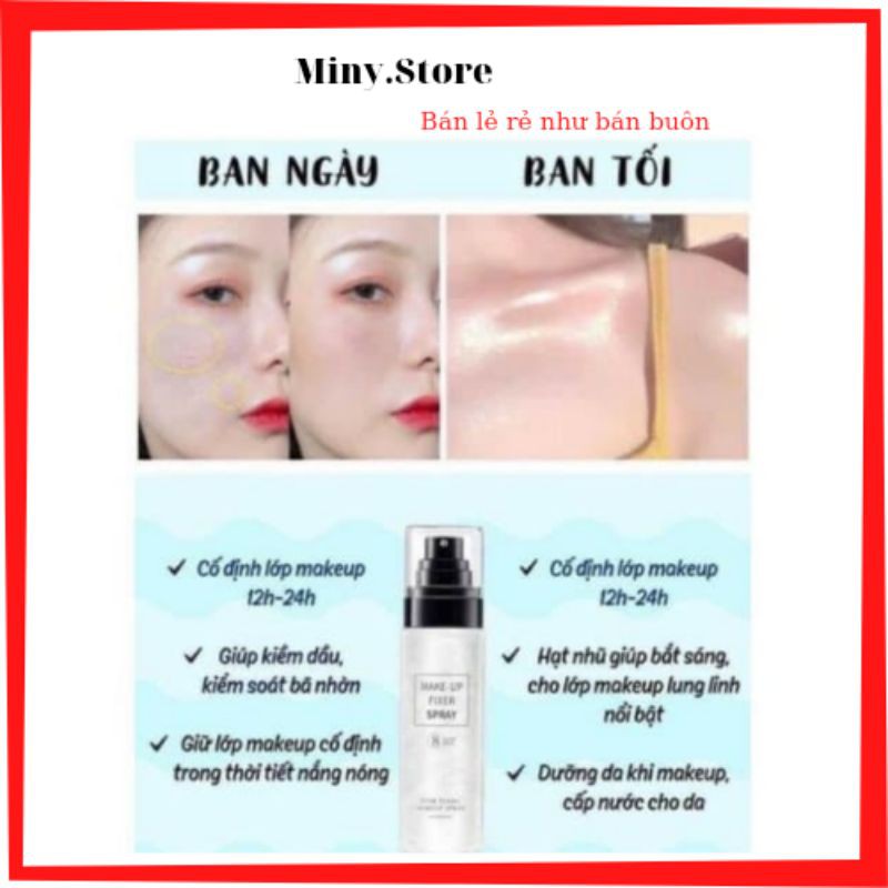 Xịt khoáng make up Fixer Spray khóa nền cấp ẩm phù hợp mọi loại da 100ml | BigBuy360 - bigbuy360.vn