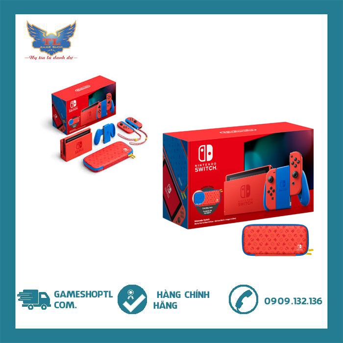 [Mã 159ELSALE hoàn 7% xu đơn 300K] Máy Chơi Game Nintendo Switch Mario Red & Blue Edition