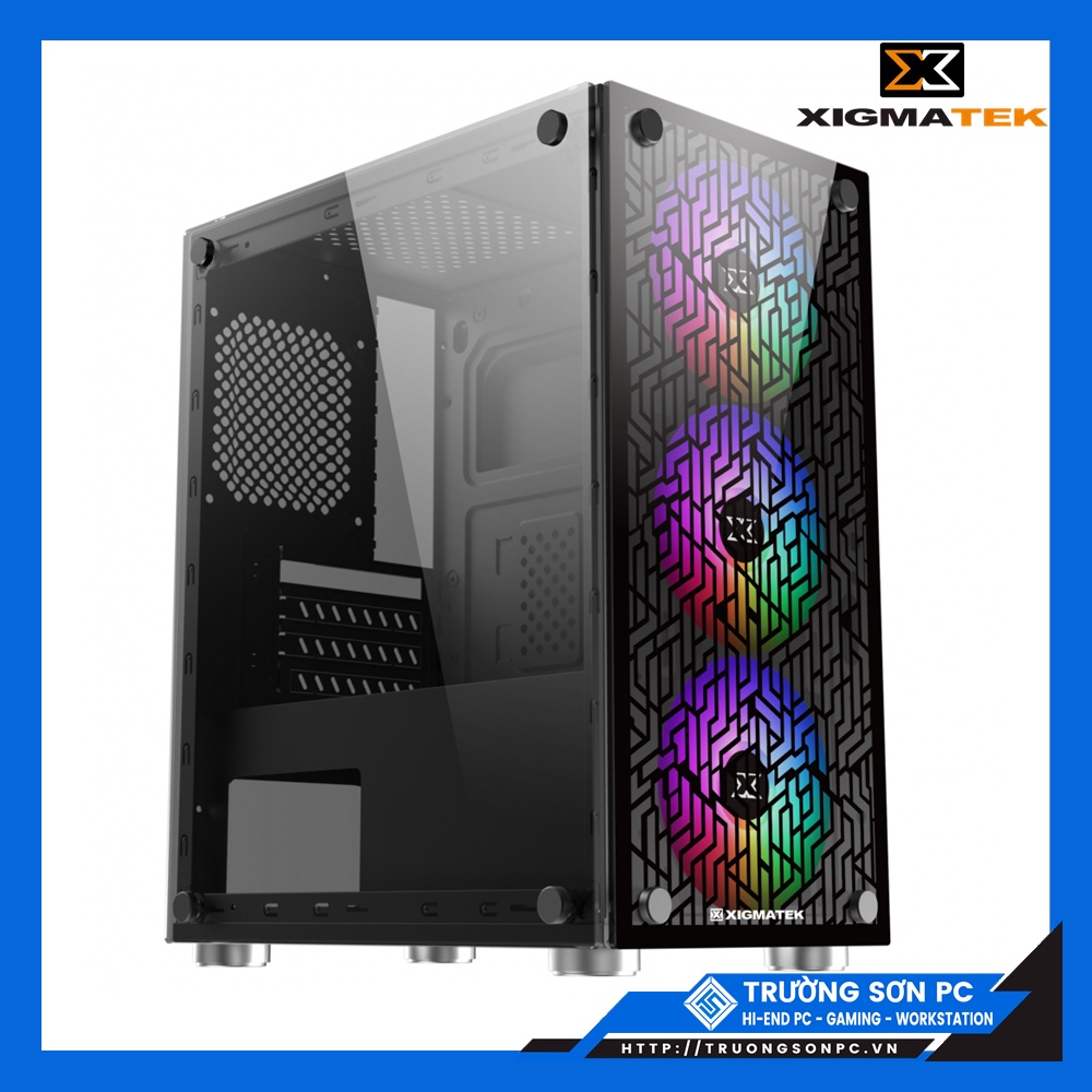 Vỏ Case XIGMATEK NYX 3F (EN43057) - M-ATX, 2 SIDE TEMPERED GLASS, KÈM 03 FAN XIGMATEK X20F