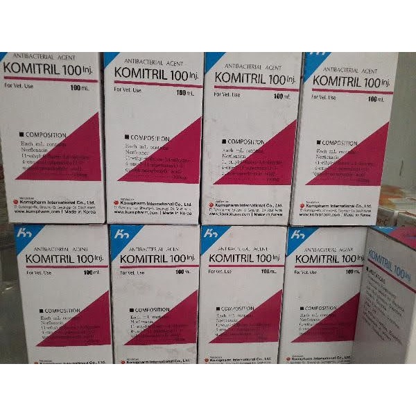 Komitril 100 ml. Hàn Quốc. Tiêu chảy phân vàng trên heo, gà, trâu bò, dê