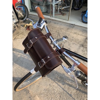 Túi da treo phía trước xe máy ,xe đạp, túi treo tay lái xe đạp, treo baga xe đạp cỡ nhỏ