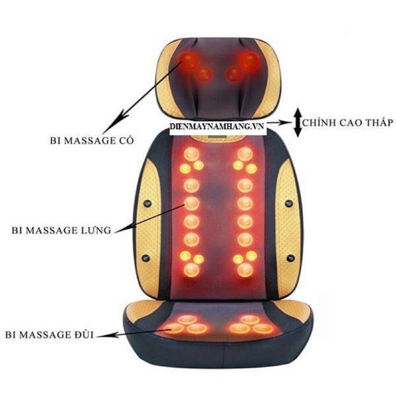 Đệm massage Hồng ngoại Ayosun chính hãng. Giảm đau Cổ vai gáy Lưng đùi