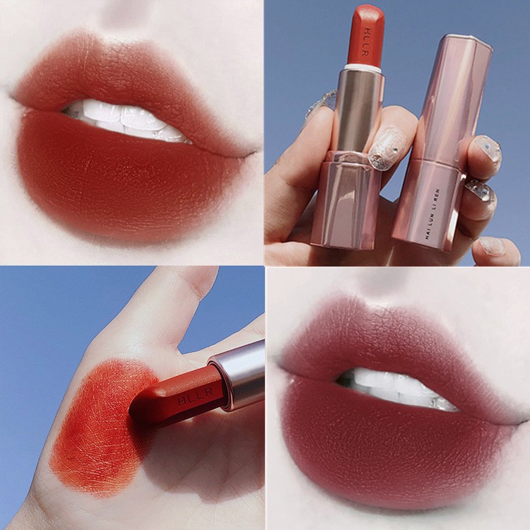 HLLR Son lì không làm khô môi lâu phai 8 màu tùy chọn 3.8G