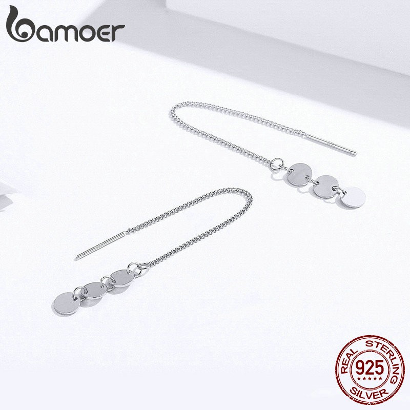 Bông Tai Bamoer Dáng Dài Chất Liệu Bạc 925 SCE687 Cho Nữ