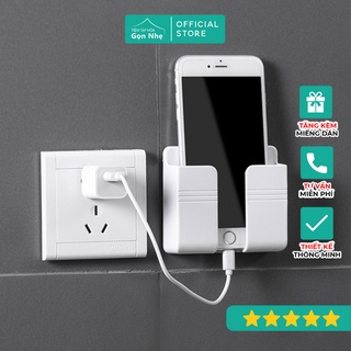 Miếng dán tường để điện thoại, remote điều khiển, ổ cắm/ giá đỡ sạc điện thoại treo tường/ đồ dán tường đa năng