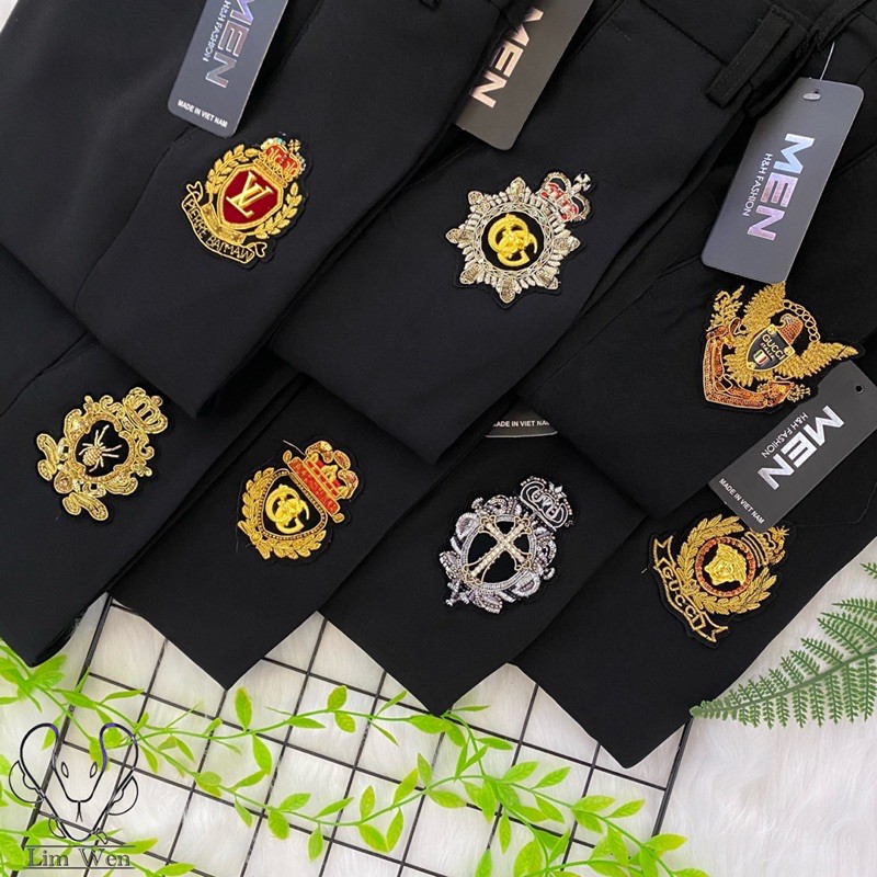 Quần Logo Đính Đá ( Ảnh Thật ) - Chất Vải Cao Cấp (Ko Nhăn) - Quần Âu Logo , Quần Tây Nam , Quần Vải Logo - Lim Wen | BigBuy360 - bigbuy360.vn