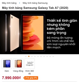 Bao da Máy tính bảng Samsung Galaxy Tab A7 (2020)