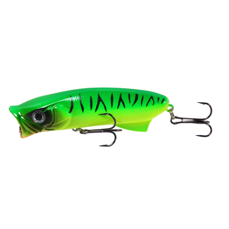 6 màu 11,3g / 8cm Popper Topwater Popper Nhựa cứng Wobblers Mắt 3D Bơi lội nước nổi Bionic Mồi với lưỡi câu sắc bén Chống ăn mòn mạnh mẽ Câu cá biển câu cá ngoài trời