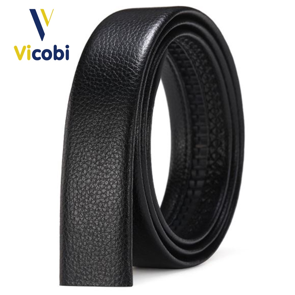 Dây lưng Nam Da Bò khóa tự động GC Vicobi , thắt lưng 3,5cm mặt hợp kim màu bạc - vàng, made in VietNam