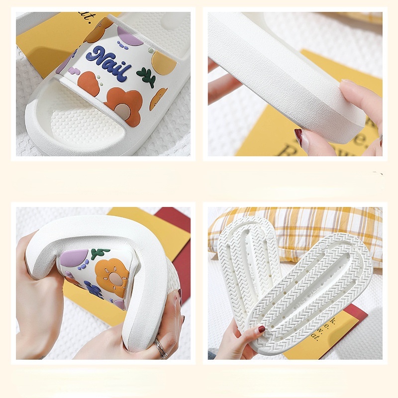 Dép Đi Trong Nhà Bằng Nhựa eva Đính Hoa Xinh Xắn