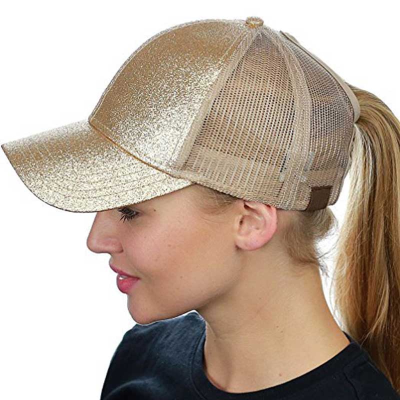 Mũ Lưỡi Trai Phối Lưới Lấp Lánh Thời Trang Mùa Hè Cho Nam Và Nữ