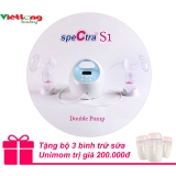 Máy hút sữa đôi Spectra S1 plus + Tặng bộ 3 bình trữ sữa Unimom trị giá 200.000đ