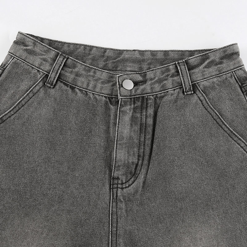 Quần Denim Lưng Cao Ống Rộng Phối Rách Cá Tính Theo Phong Cách Châu Âu | BigBuy360 - bigbuy360.vn