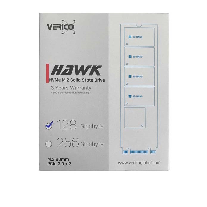 Ổ Cứng SSD 128G Verico Hawk NVMe PCIe Gen3x2 M.2 2280