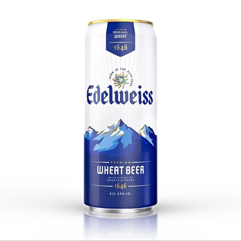Combo 2 thùng  bia tuyết Edelweiss 330ml/lon tặng kèm 2 ly shaker strongbow