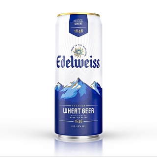 Combo 2 thùng bia tuyết Edelweiss 330ml/lon/ tặng 3 ly thủy tinh edelweiss