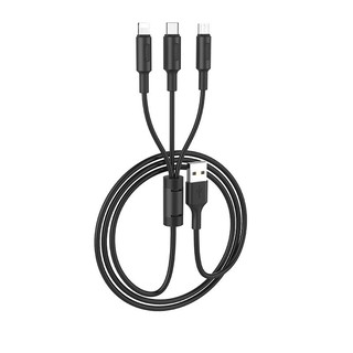 Cáp sạc 3 đầu lightning, micro, type c đa năng Hoco X25