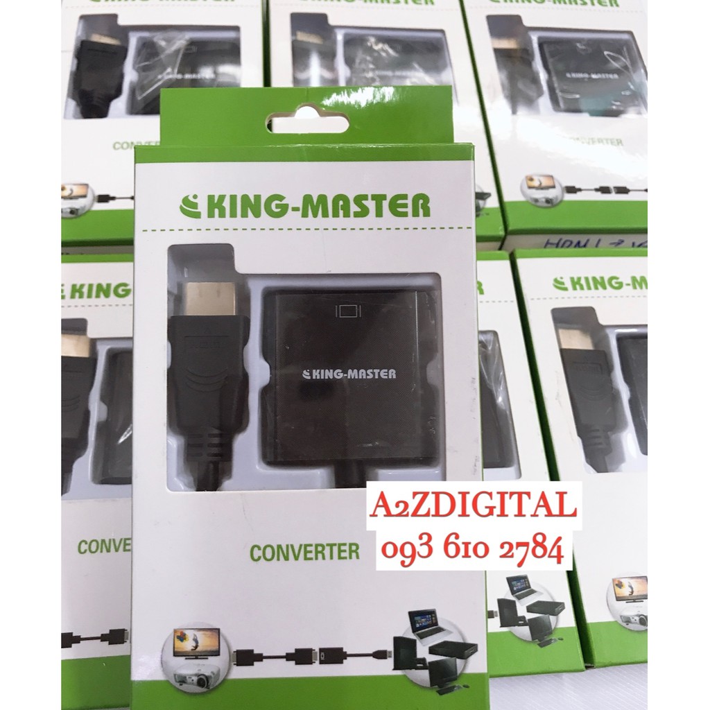 CÁP CHUYỂN TỪ HDMI SANG VGA ADAPTER HIỆU KING-MASTER KY-H121B - BẢO HÀNH 06 THÁNG