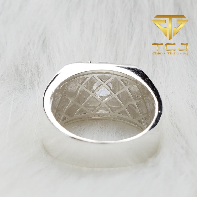 Nhẫn nam bạc ý 925 thiết kế 3D sang trọng RM0112NAM Trang sức Toàn Cầu TCJ