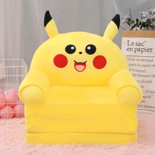 Sofa Giường - Ghế Lười Bông Hình Thú Cho Bé (3tầng)- Pikachu