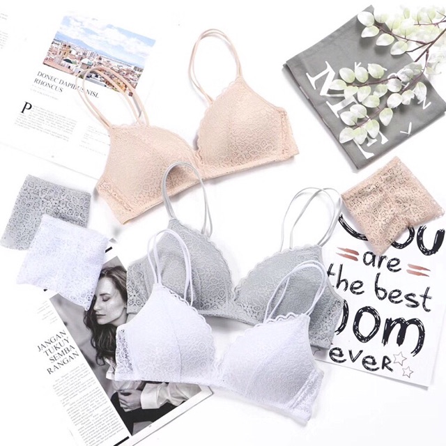 Áo Lót Ren Mềm Không Gọng Nâng Ngực Hàng Cao Cấp