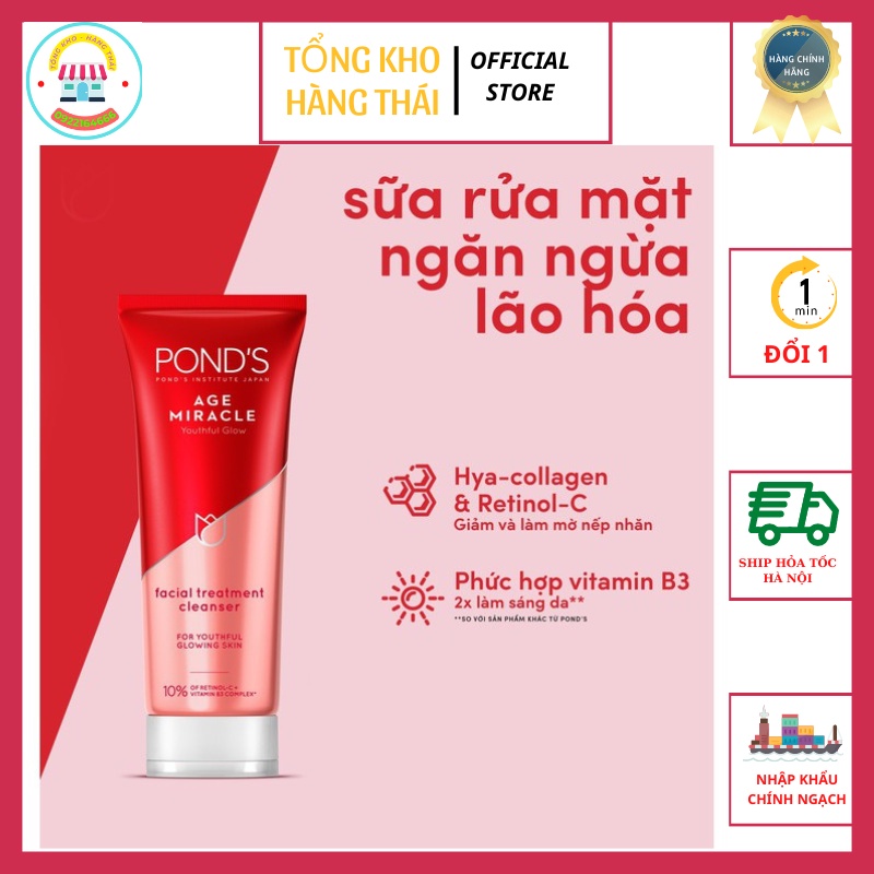 (100% Hàng Chính Hãng )Sữa Rửa Mặt Pond's Age Miracle 100g thái lan (SP200284)