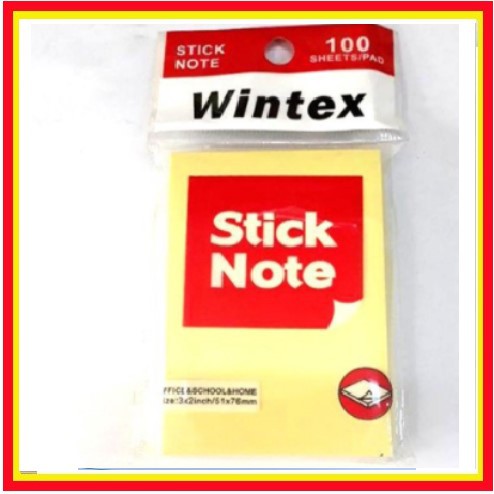 [Giá rẻ]-Giấy Note Vàng WINTEX 3X2 inch-Giấy Ghi Chú-Giấy note