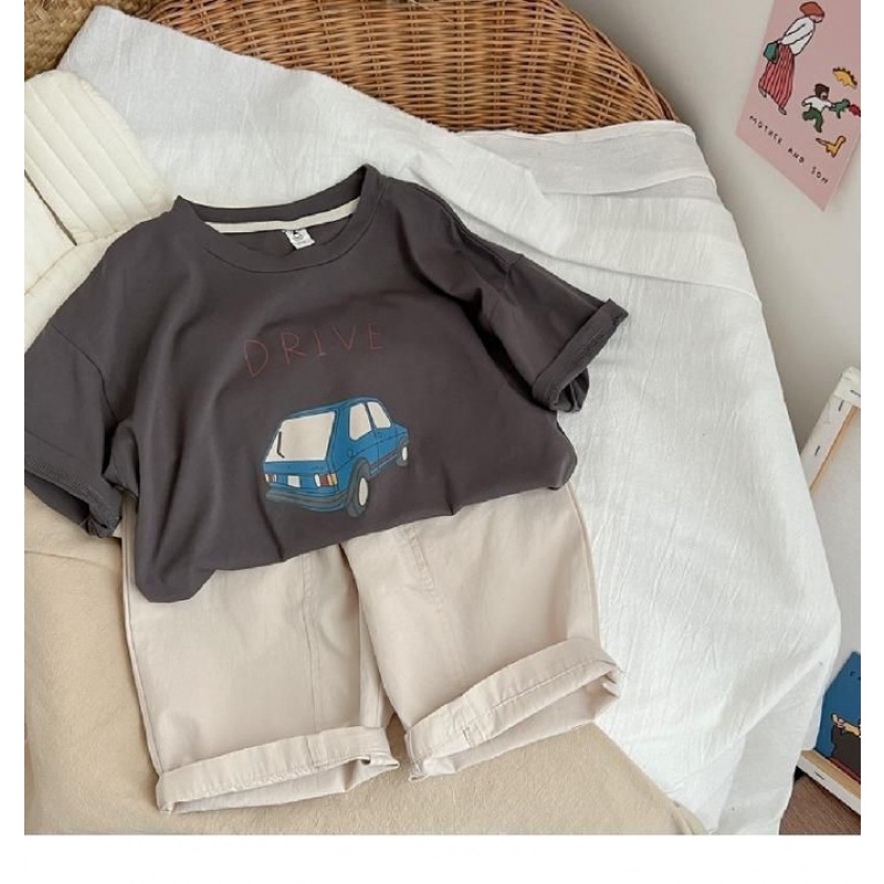 MNGRL Áo Thun Cotton Tay Ngắn Thời Trang Mùa Hè Thoải Mái Dành Cho Trẻ Em