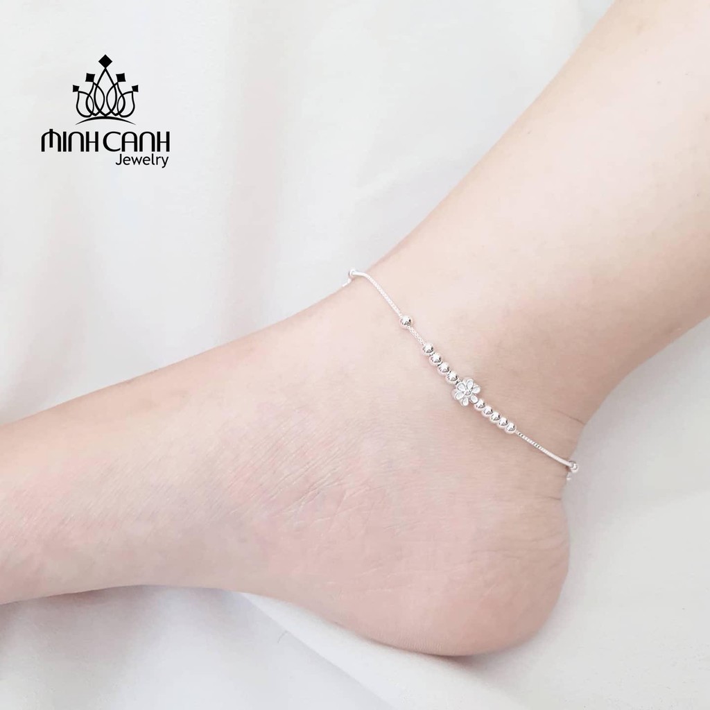 Lắc Chân Nữ Hoa 6 Cánh Bạc 925 -  Minh Canh Jewelry