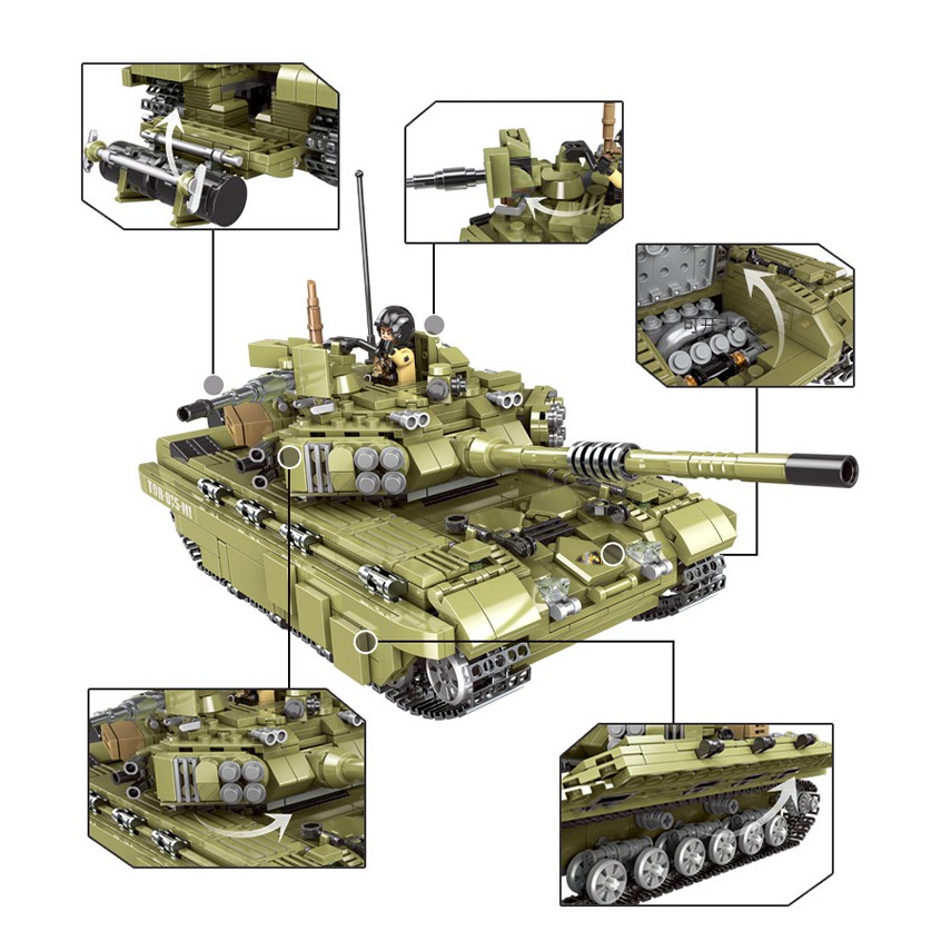 đồ chơi giáo dục Mô hình lắp ráp Xingbao 06015 Scorpio Decepticon Tank Army Tiger Tank Xe tăng quân sự