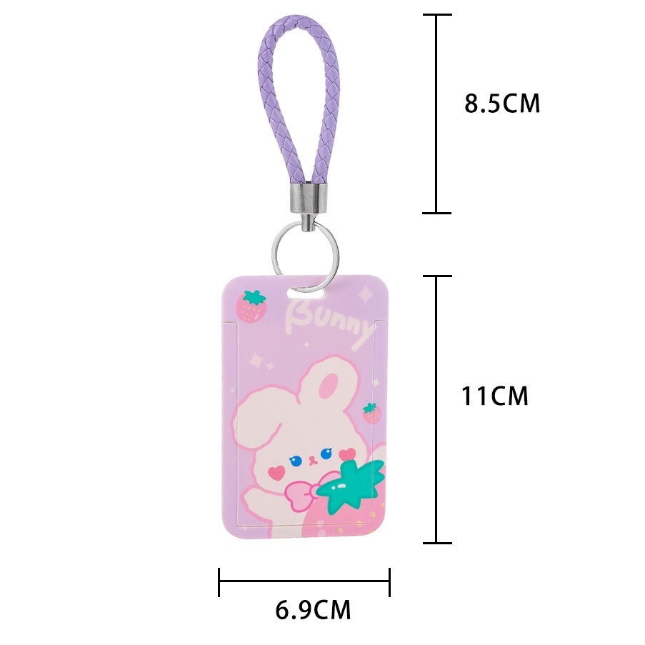 Móc Khóa Card Holder Đeo Thẻ Nhựa Cứng Mimi Cat