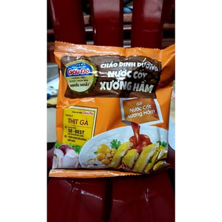 cháo gấu đỏ nước cốt xương hầm vị thịt gà