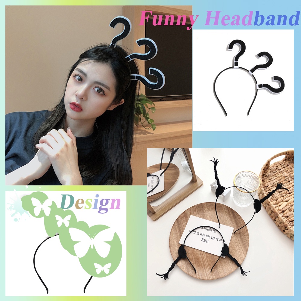 Cài tóc hình dấu chấm hỏi hoạt hình cá tính vui nhộn phong cách Nhật Bản