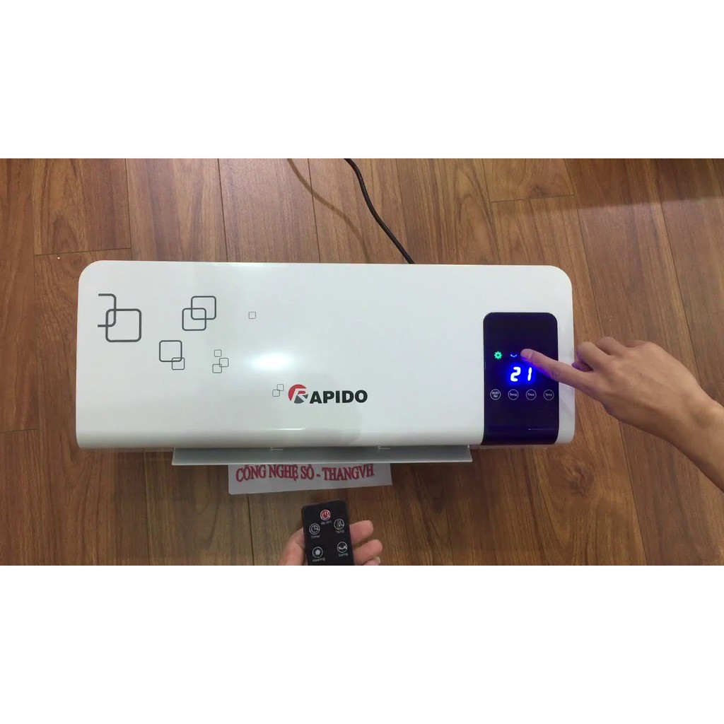 Máy sưởi gốm Rapido RCH2000-D có điều khiển - Hàng Chính Hãng