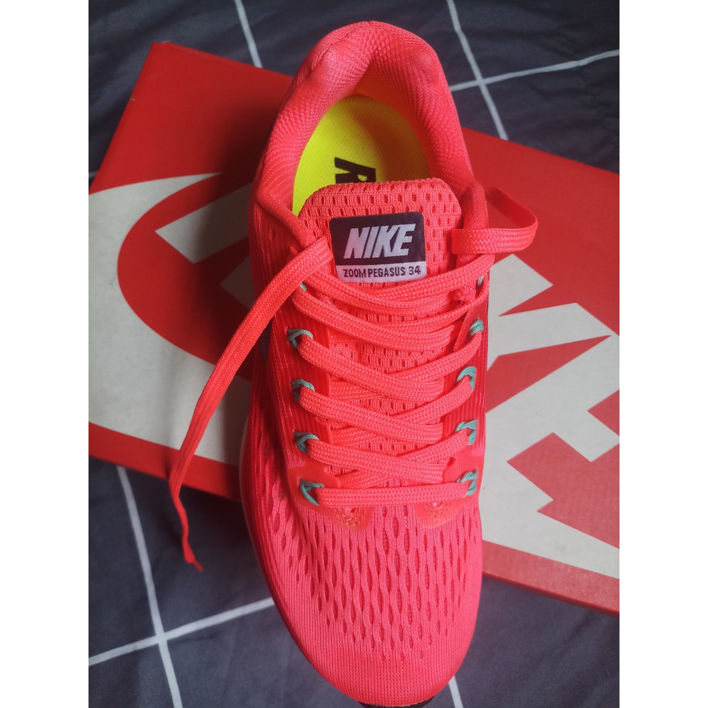 Giày sneaker nữ Nike Zoom Pegasus 34- Size 7US màu Hồng (Thanh Lý- New 99%)